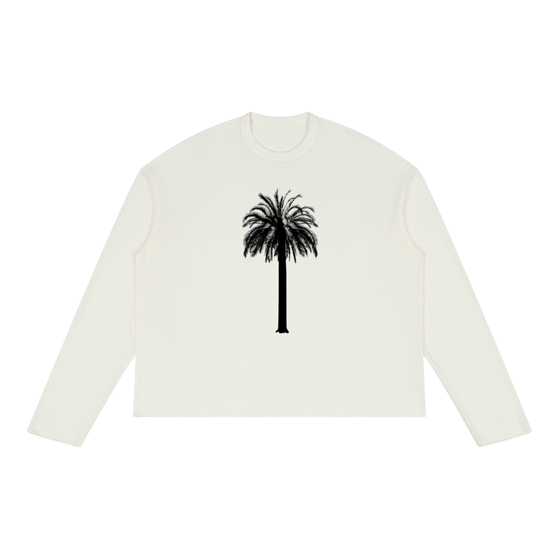 Unisex Raw Edge Long Sleeve T-Shirt