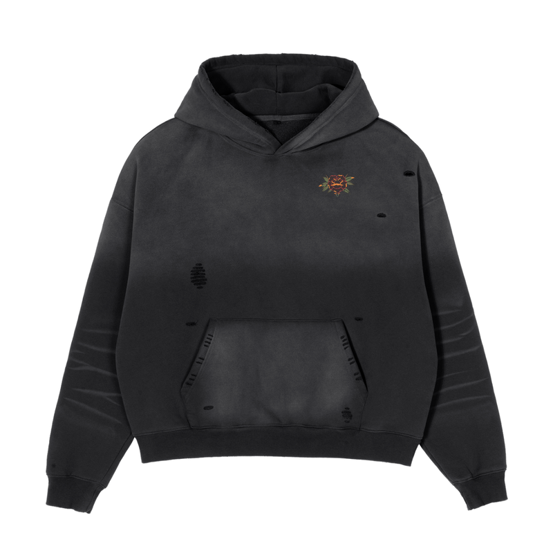 Sunfade — Frayed Fleece Hoodie — product view | Tribe of Alchemists