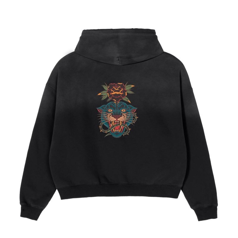 Sunfade — Frayed Fleece Hoodie — detail view 2 | Tribe of Alchemists