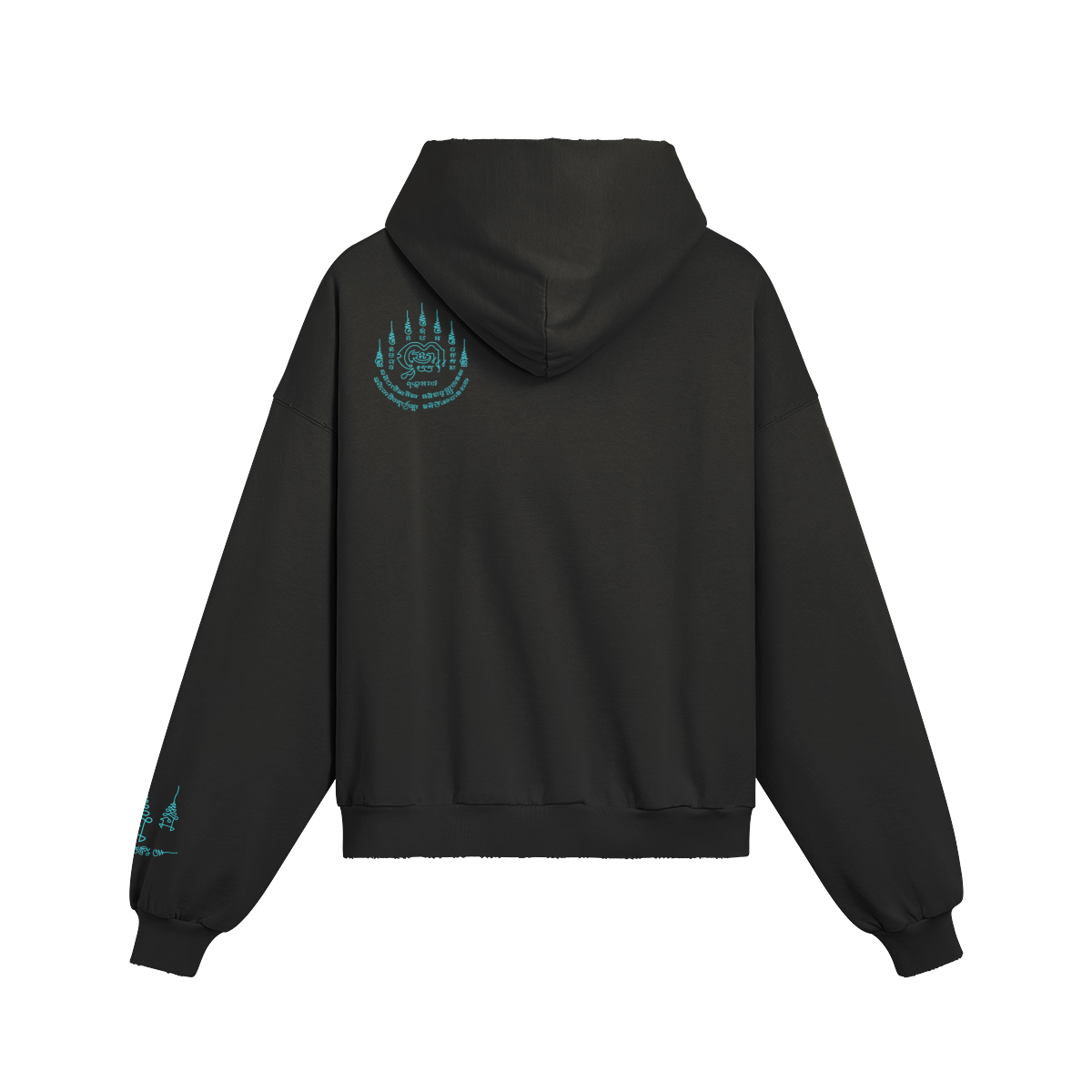 Centered hoodie — back view | Tribe of Alchemists