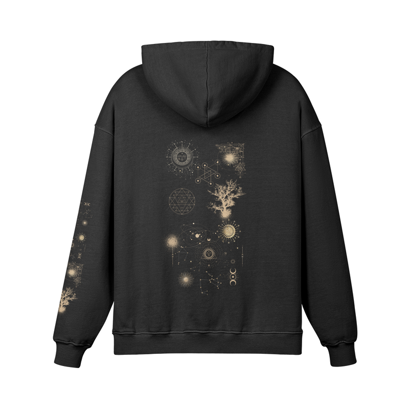 Under the Juniper Sky hoodie — back view | Tribe of Alchemists