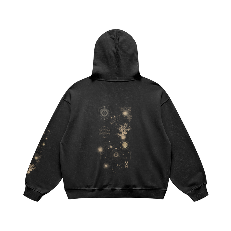 Under the Juniper Sky hoodie — back view | Tribe of Alchemists