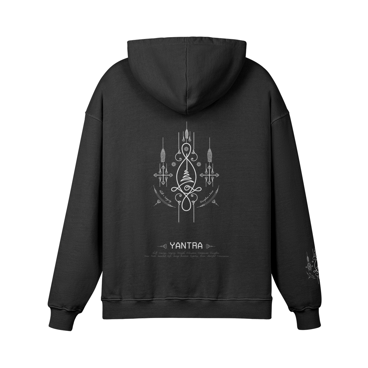 Yant No. 2 hoodie — back view | Tribe of Alchemists