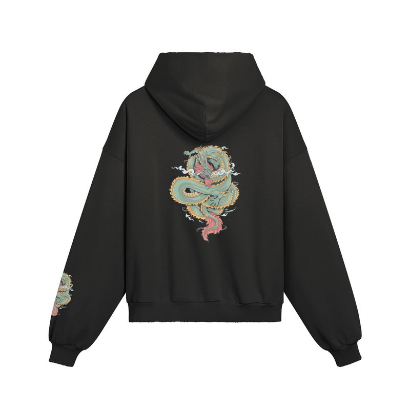 The Dragon's Blessing hoodie — back view | Tribe of Alchemists
