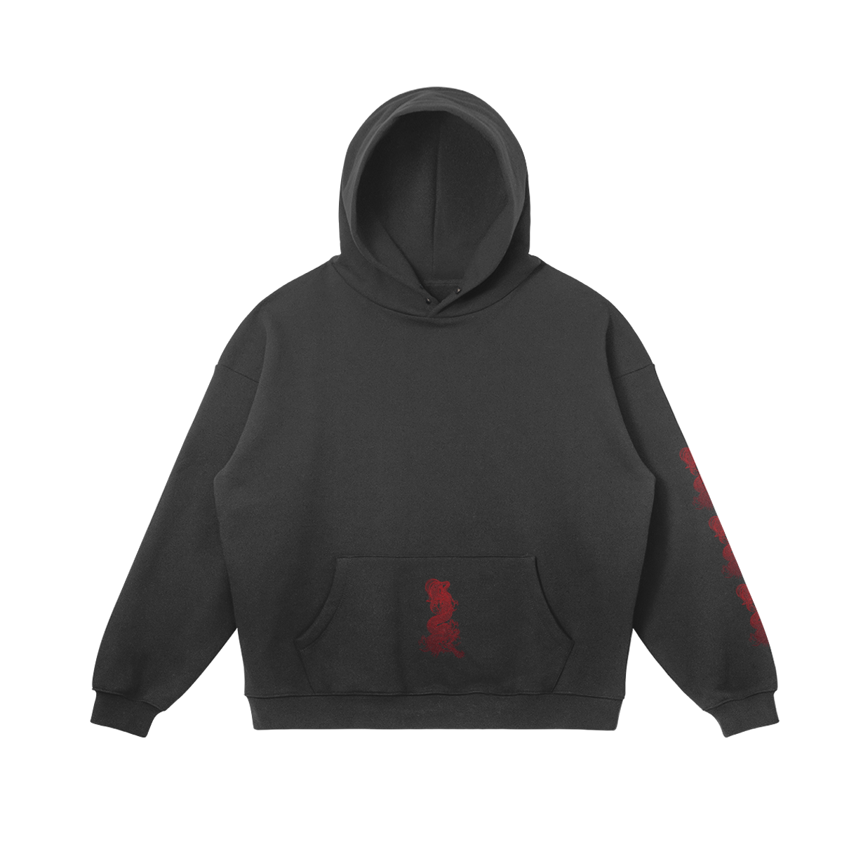 Red Dragon hoodie — front view | Tribe of Alchemists