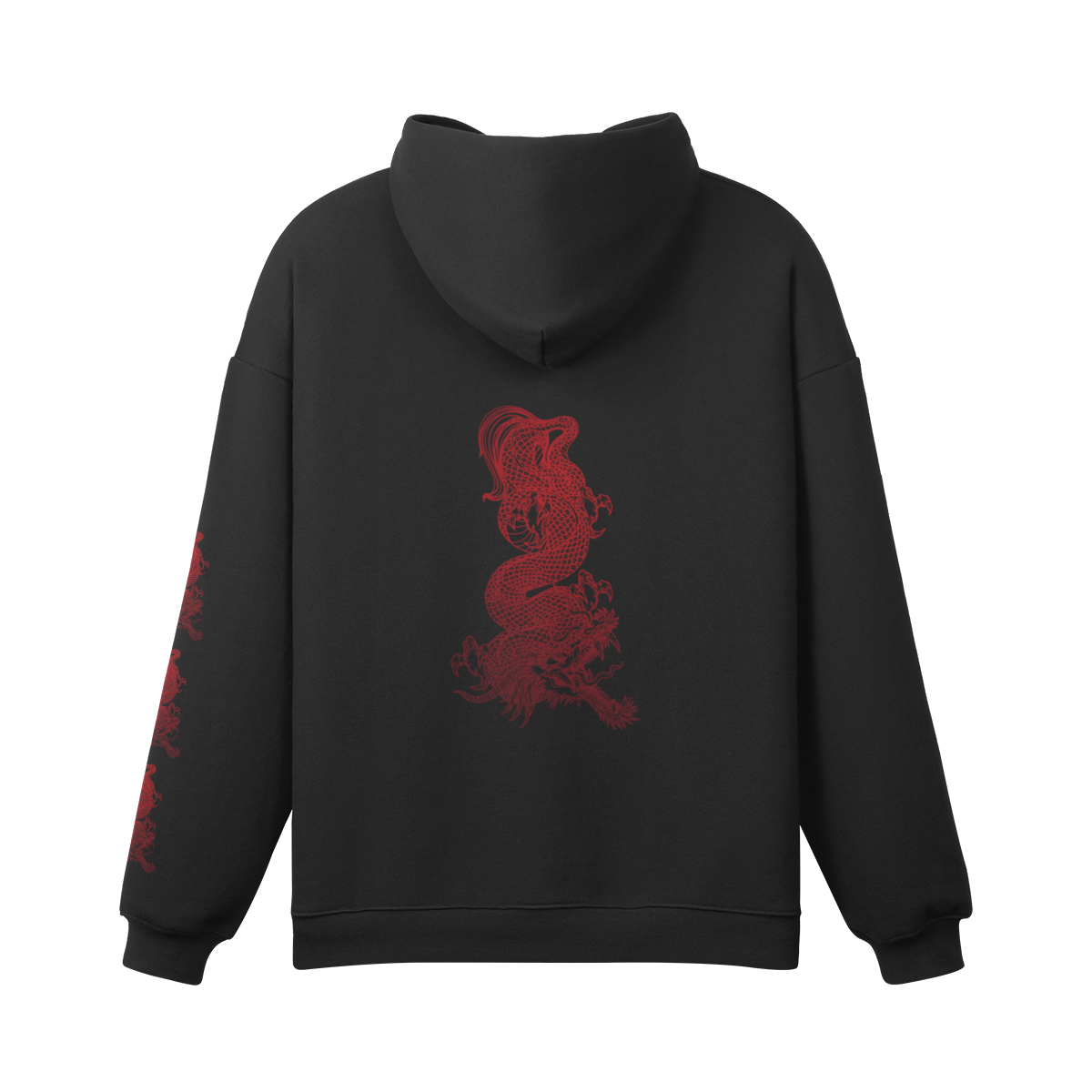 Red Dragon hoodie — back view | Tribe of Alchemists