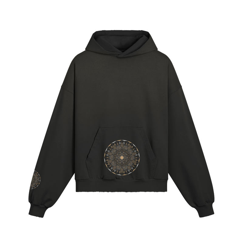 Mandala hoodie — front view | Tribe of Alchemists