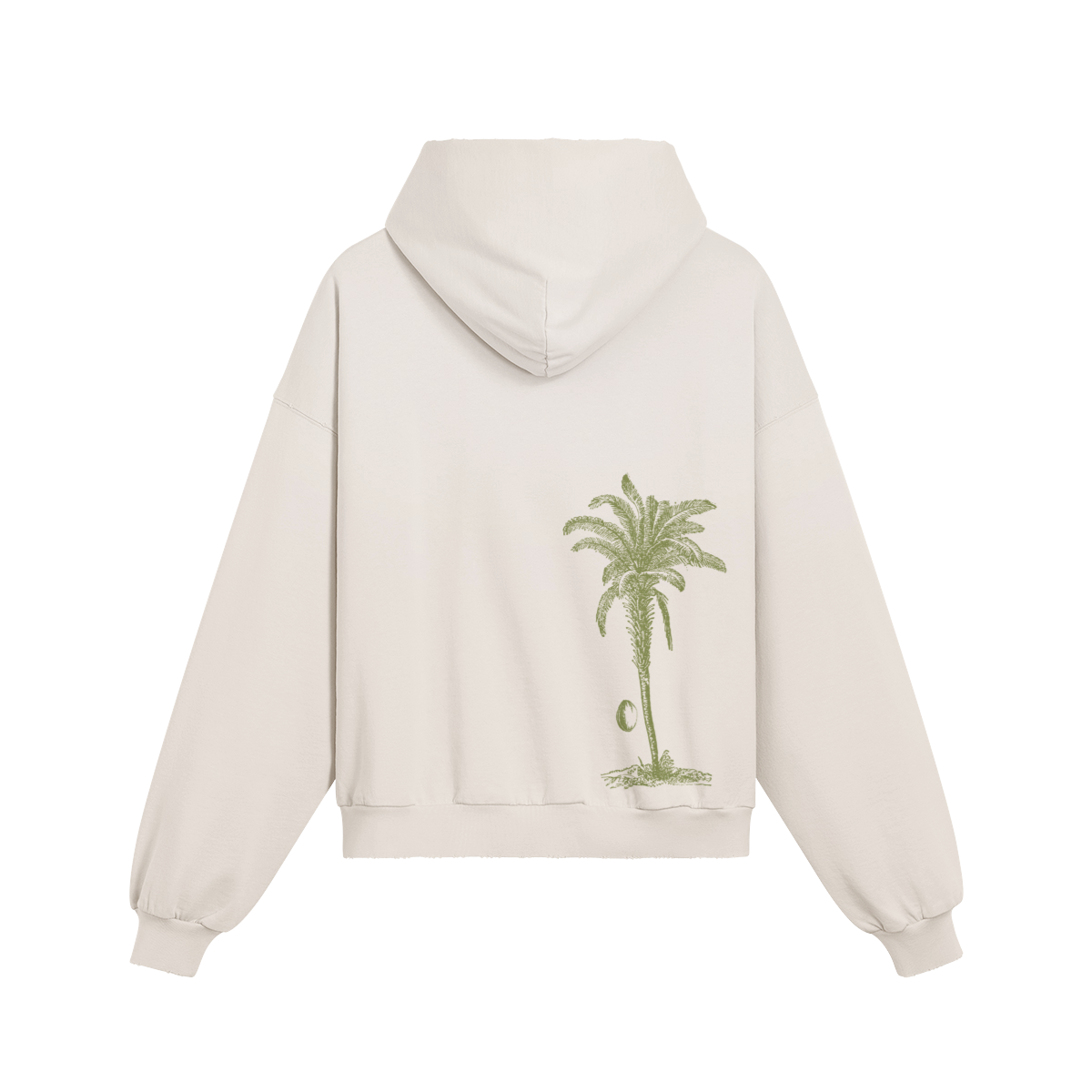 Palm Tree Worship hoodie — back view | Tribe of Alchemists