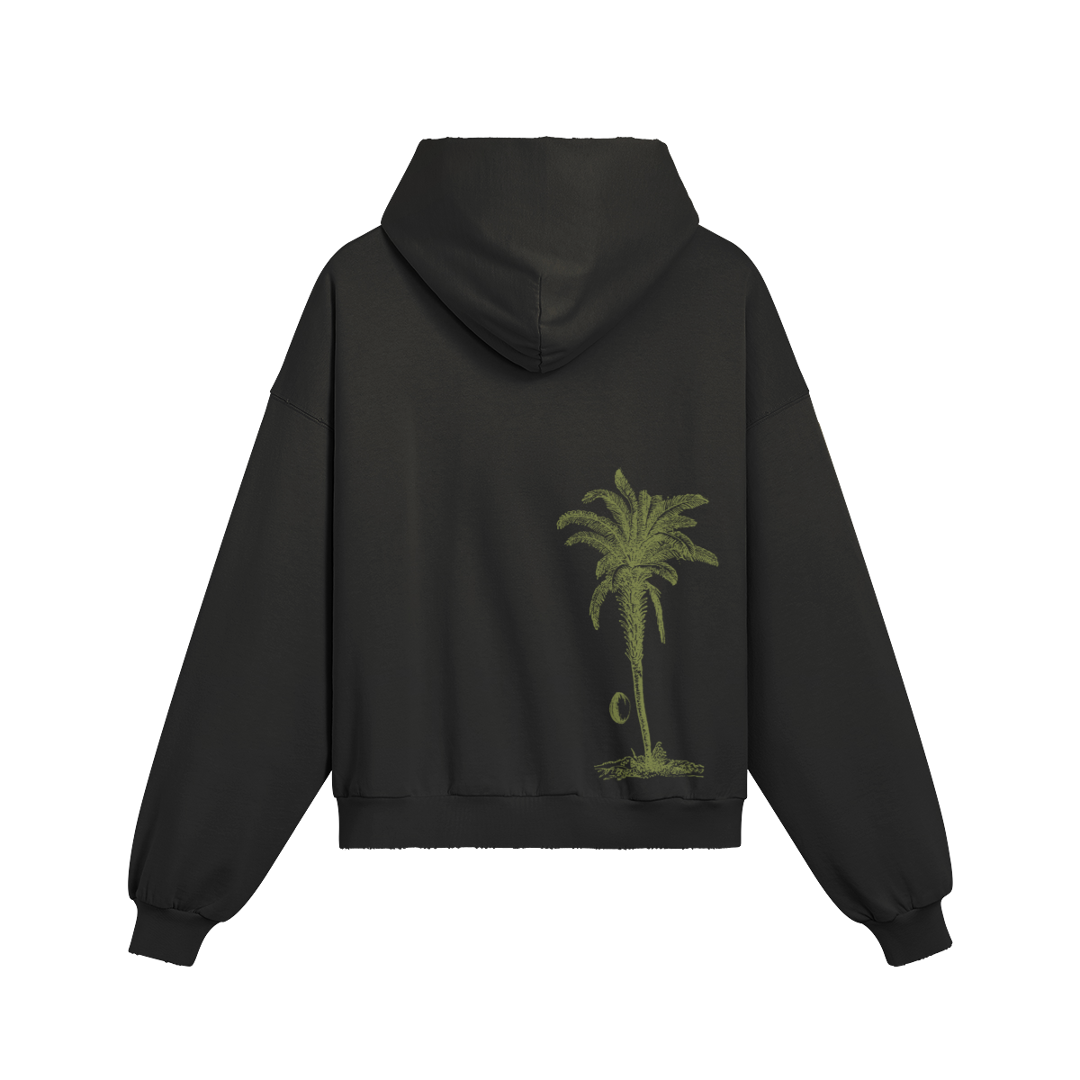 Palm Tree Worship hoodie — back view | Tribe of Alchemists