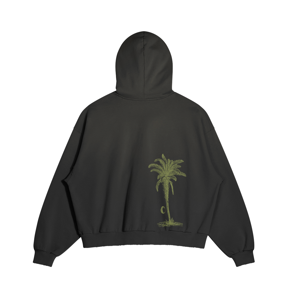 Palm Tree Worship hoodie — back view | Tribe of Alchemists